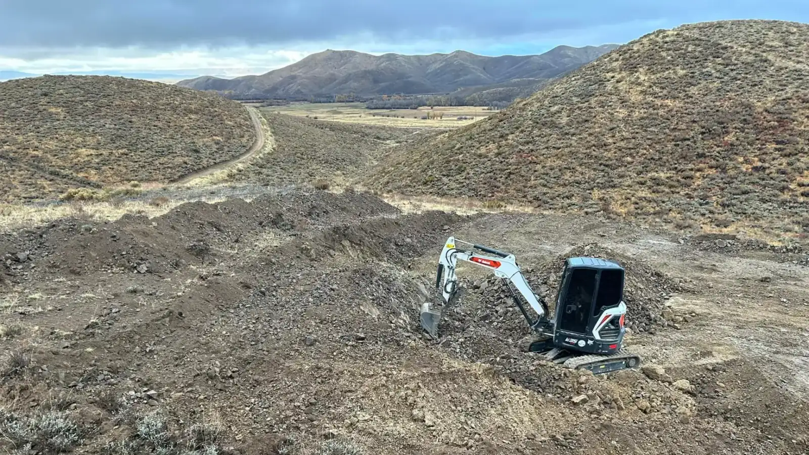 Professional construction and site leveling work